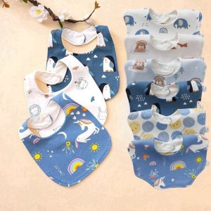 Cotton Bibs with Cute design Baby Bib with Soft Breathable Bibs for Baby Feeding Drool Bibs
