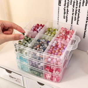 Hair Accessories Headdress Transparent Storage Box Little Girl Rubber Headband Head Rope Barrettes Storage Kids Multi-Layer Large Capacity Jewelry Box