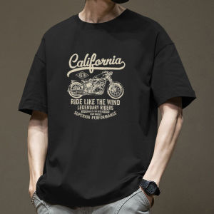 Heavyweight Pure Cotton American Retro Short Sleeve T-Shirt Men Summer Trend Loose Large Size Base Shirt Body Tee Top Half Sleeve