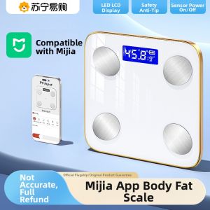 Smart Precision Charging Electronic Scale Home Use Small Size Bluetooth Connected Body Fat And Water  Health Scale LED Display