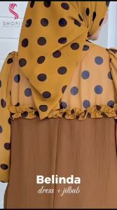 DRESS WANITA Cey Airflow Mix Ceurty Busui Fit to XL Belinda Dress FREE JILBAB