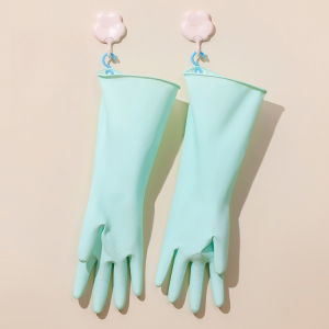 Găng Tay Làm Sạch Nitrile Dày Dặn Có Thể Tái Sử Dụng Không Chứa Latex Chống Thấm Nước Dùng Cho Rửa Chén Giặt Giũ Màu Trơn Chất Liệu Không Dệt Dùng Trong Gia Đình