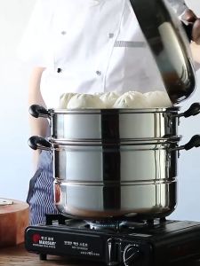 หม้อนึ่ ซึ้งนึ่งอาหาร หม้อ หม้อนึ่ง 3 ชั้น ซึ่งหนึ่งอาหาร ขนาด 30 ซม. หม้อนึ่งอาหาร ซึ้งนึ่งอาหาร30 cm หม้อนึ่งสแตนเลส หม้อซึ้งนึ่ง หม้อนึ่งไฟฟ้า ซึงนึ่งสแตนเลส สแตนเลส 304 ใช้ได้กับทุกเตา หุ่ง ตุ๋น ต้ม นึ่ง สะดวก ครบครัน