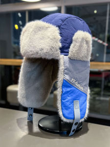 Color Matching Ushanka Mens and Womens Outdoor Cycling Skiing Cold-Proof Pilot Cap Winter Thickened Velvet Padded Warm Earflaps Cap