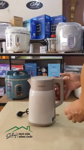 Ấm Đun Nước Siêu Tốc Điện 1500W – Dung Tích 1.8L 2 Lớp Chống Bỏng Lõi Inox Tự Ngắt Điện Khi Sôi BH 12 Tháng