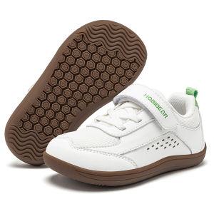 HOBIBEAR | HOBIBEAR Kids Toddler Wide Toe Shoes Barefoot Hook Loop Sneakers Zero Drop Artificial Leather Mesh Non-Slip Shoes