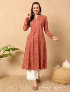 Women Cotton Kurti Full Sleeves Ready Stock
