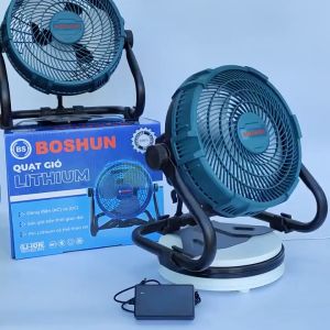 Quạt Tích Điện 12 inch Pin 10cell Quay được điều chỉnh tốc độ gió - Pin Dùng 5 Giờ - Cắm Được Điện Lưới 220v G10