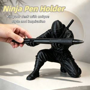 Ninja Pen Holder 3D Printed Funny Personalized Stationery Storage Ornament Model Home Office Desktop Decor Creative Novelty Gift