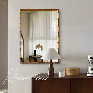 YASISHA | French Retro Wall Mirror Decor High-end Bamboo Style