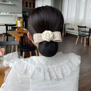 New 2025 Stylish Headwear for Women Nurse Postal Bank Air Stewardess Updo Hairnet Purse Hair Accessories Cotton Linen Material