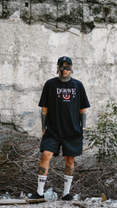 DGRAVE CREATIONS REJECT CONFORMITY BLACK T-SHIRT