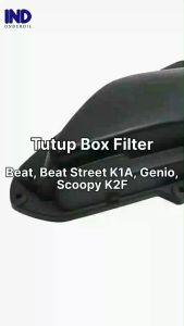 Tutup Box Filter Genio Scoopy New eSP K2F 2021 Beat Street K1A LED Deluxe New 2020 Cover Penutup Boks Saringan Hawa Udara Hitam Delux