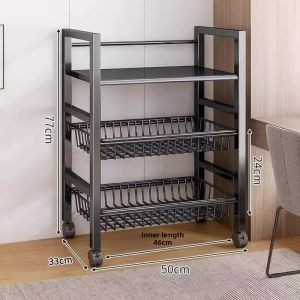 Multi-level Mobile Kitchen Storage Rack