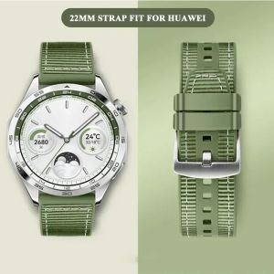 22mm Silicone+Woven Strap for HUAWEI WATCH GT4 GT5 Pro 46mm Watch 4/3 Pro Smartwatch Band for Huawei Watch GT Runner Belt correa