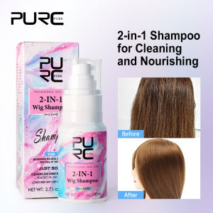 PURC 2-IN-1 Professional Sulfate-Free Wig Shampoo for Synthetic & Human Hair - Moisturizing Cleanser with Long-Lasting Fragrance