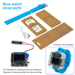 AI Voice Assistant Smart Watch Kit ESP32-S3 OLED Display WiFi Development Board Rechargeable Battery for DIY Voice Chat Robot