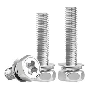 JINJUNTAI | 304 Stainless Steel Cross Head Hex Socket Combination Screws