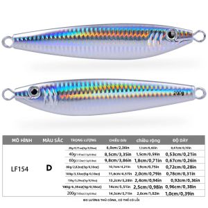 Mồi Câu Jigging Phát Sáng Proberos 1 Cái Nhiều Màu Chất Liệu Sắt Kim Loại Thân Phản Quang Laser Tăng Cường Dùng Cho Biển Sông Hồ Trọng Lượng 40-120g
