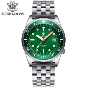 Steeldive Brand SD1979 Stainless Steel Bracelet Super Luminous C3 Blue Dial 200M Waterproof Dive Watch Men