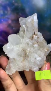 cụm tinh thể pha lê đá Apophyllite rhinestone tự nhiên lemurian năng lượng vũ trụ clear quartz