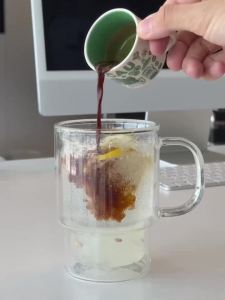 1/2 Chiếc 450Ml Cốc Cà Phê Thủy Tinh Borosilicate Hai Vỏ Có Tay Cầm Cho Cappuccino Trà Đường Nâu Macchiato Tròn Thân Thiện Với Môi Trường Drinkware