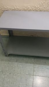 Kệ Sắt V Lỗ 2 Tầng Lắp Ráp: Rộng 40cm X Dài 80cm Lắp ghép đa năng Màu xám – tại Kệ Sắt Việt Hải