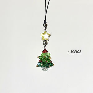 คิกิ ต้นคริสต์มาส สายคล้องโทรศัพท์มือถือ จี้ห้อย เปลือกหอย น่ารัก แฟลช อุปกรณ์เสริมดิจิตอลคุณภาพสูง ของตกแต่งโทรศัพท์มือถือ
