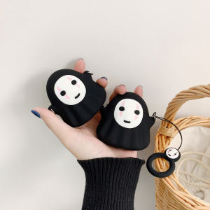 Hayao Miyazakis Animated Cartoons No Face Man AirPods Protective Case 1/2 for Apple 3 Generation Wireless Bluetooth Earphone Box AirPods Pro Silicone Pro2 Anti-Fall Shell Cartoon Creative 45 Generation Soft Personality