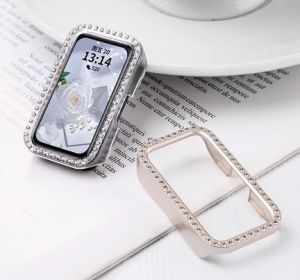 Ốp lưng PC cứng kim cương rỗng cho đồng hồ thông minh Huawei Band 10 / Huawei Band 9 / Huawei Band 8 Ốp lưng PC cứng kim cương rỗng cho đồng hồ Huawei Watch Band 10 Band 9 Band 8 Band 10 9 8 Phụ kiện ốp lưng rỗng