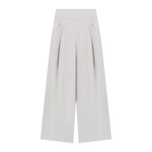 Khaki High Waist Straight Leg Casual Pants Womens Winter Loose Wide Leg Floor Length Trousers Comfortable Casual Trousers