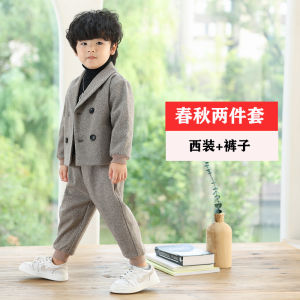 ชุดสูทเด็กชาย ชุดสูทผ้าขนสัตว์ลำลอง แฟชั่นฤดูใบไม้ร่วง เสื้อผ้าเด็กสไตล์เกาหลี ชุดสูทเด็กชาย ชุดสูทเด็กชาย