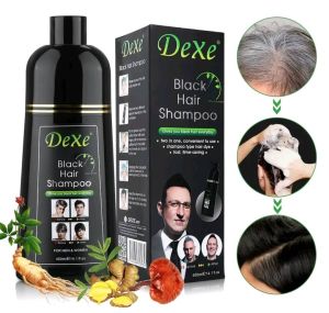 Original DEXE Black Hair Shampoo 400ML Instant Hair Blackening Hair Dye Syampoo Pewama Rambut muhi [24Hours Shipout]