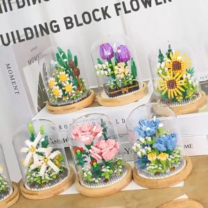 LELE Mainan Balok Buket Bunga Flower Bricks DIY Susun Mainan Kreatif Untuk Dekorasi Hadiah untuk