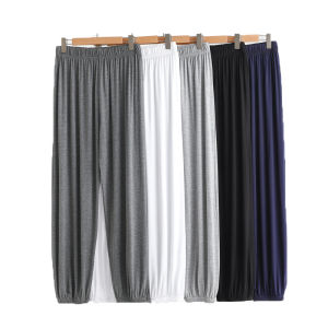 Quần Pyjama Nam Size Lớn Modal Chống Muỗi Quần Ngủ Rộng Thoải Mái Quần Ngủ Co Giãn Quần Giải Trí Ở Nhà Màu Đen Xám Xanh Dương