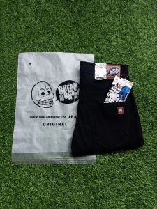 Celana jeans pensil pria hitam pekat/ jeans slimfit pria hitam setrit