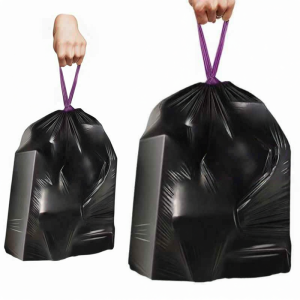BONINGYU | Black Auto-close Drawstring Trash Bag 80l