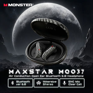 Monster | Monster MQO37 OWS Ear Hook Headphone ENC Call Noise Reduction Bluetooth 6.0 Earphones Air Conduction Wireless Sports Earbuds