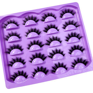 ใหม่ 10 คู่ขนตาปลอมธรรมชาติหนา Curling Fluffy Eyelashes สําหรับงานปาร์ตี้มังงะขนตาTravel Essentials
