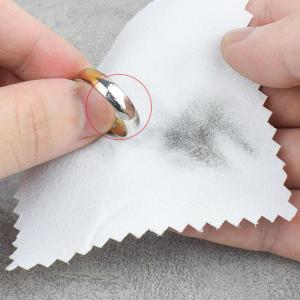 North Moon | Jewelry Cleaning Cloth 8x8cm 100pcs Soft Non Scratch Polishing Wipe For Silver Gold Watch Maintenance