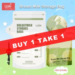 WAI Breastmilk Storage Bag 5oz/7oz | BPA-Free | 360° Irradiation Sterilisation Snack Milk Powder Storage Bag With Marker