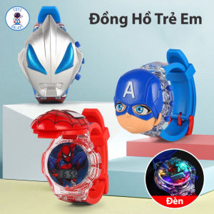 Đồng Hồ Điện Tử Đeo Tay Iron Man Hình Siêu Nhân | Người Nhện | Batman Có Nhạc Và Đèn Phát Sáng