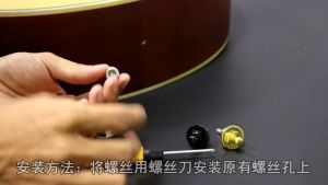 Mushroom Head Guitar Strap Buttons Strap for Electric Acoustic Guitar Bass Parts Guitar Strap Buttons Guitar Strap End Pins with Mounting Screws & Felts Cushions