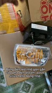 bóng đèn led gắn xe dream wave sirius hello bóng nhỏ. có2 chế độ màu.