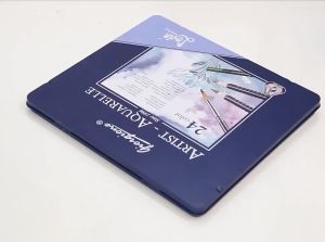 Giorgione ดินสอสี สีไม้ สีไม้แท่งยาว12/24/36/48สี พร้อมกล่องเหล็ก แถมพู่กันในกล่อง ชุดดินสอสีที่ละลายน้ำได้