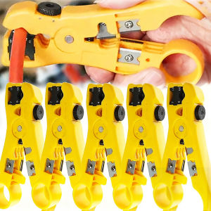 Dizoey tất cả-trong-một kìm có thể điều chỉnh khoảng cách Kìm tuốt dây vũ nữ Thoát y cáp đồng trục Cutter Kìm cho vòng cáp phẳng