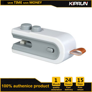 KIPRUN Food Bag Sealing Machine 2 In 1 Mini Bag Sealer Hand Pressure Snack Plastic Bag Sealing Machine USB Rechargeable