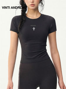 High Elasticity Fitted Short Sleeve T-Shirt for Summer Outdoor Activities