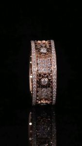 Nhẫn Full Xoàn Xoay 360 độ Phong Cách Thời Trang Cao Cấp-Chấu xoàn không rơ trục