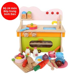 Bộ Đồ Chơi Bếp Gỗ Cao Cấp